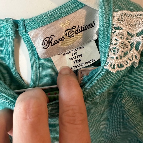 Girls 18m Rare Editions Green Elephant Legging Set - Picture 5 of 5